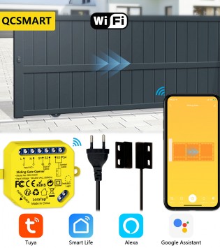 وحدة تحكم ذكية لبوابة المرآب المنزلقة Tuya WiFi – تحكم صوتي ذكي (Smart Voice) عن بُعد عبر Alexa وGoogle Home