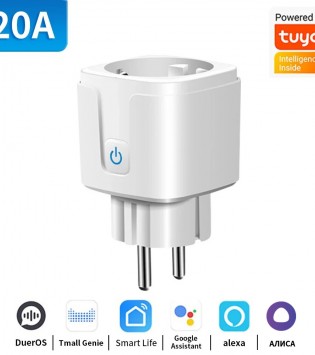 مقبس ذكي TNCE Tuya WiFi/Zigbee3.0 16A/20A – تحكم عن بعد، مراقبة طاقة، متوافق مع Alexa وGoogle Home