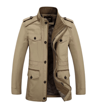 جاكيت شتوي رجالي بمقاسات كبيرة - معطف طويل من القطن للرجال | جاكيتات دافئة أنيقة 2025