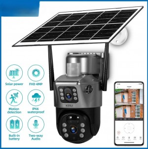 Ultimate 4G Solar Security Camera System | Easy Installation & WiFi Smart Camera Dual Lens