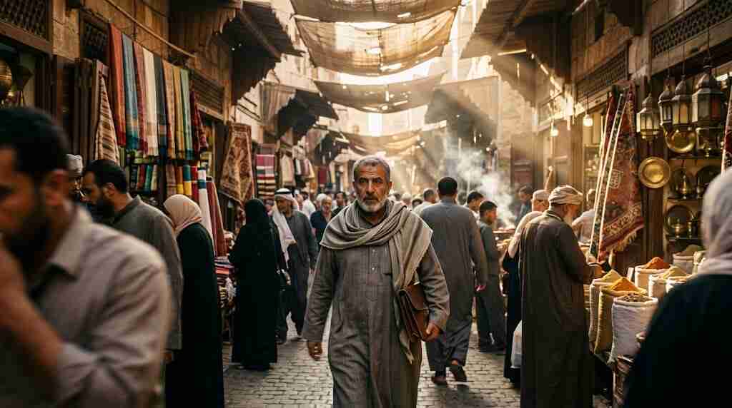 البداية: تجارة تتعثر واختبار حقيقي للأمانة كان "الحاج عبد الرحمن" رجلاً معروفاً في سوق الأقمشة القديم بدمث خلقه ونقاء سريرته
